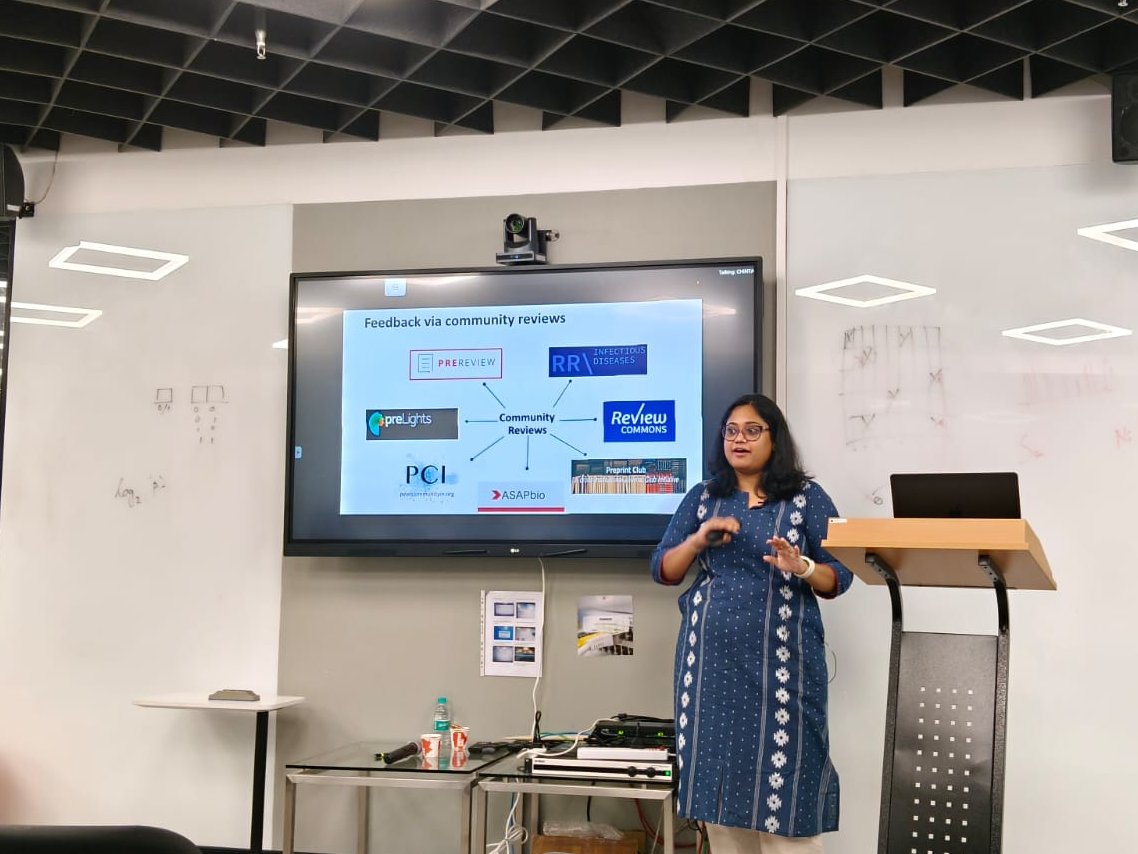 We were delighted to host Dr. Sanchari Ghosh from <a href="/biorxivpreprint/">bioRxiv</a>, for an engaging session at CHINTA. She discussed how preprints accelerate science and shared tips for effective research sharing on bioRxiv &amp; medRxiv. 
Thank you for an insightful talk!
#preprints #LifeSciences