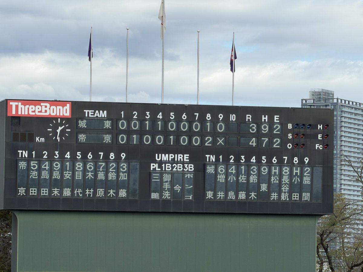 Srajes_w3b's tweet image. #城東高校 VS #帝京高校 の試合は逆転に次ぐ逆転！
2者連続の場外ホームランで決まったすごい試合でした！
後ほど動画アップしますのでチャンネル登録お願いします🔥

【全球速報】JAPAN SHOW TIME 8989 youtube.com/@8989jshowtime…