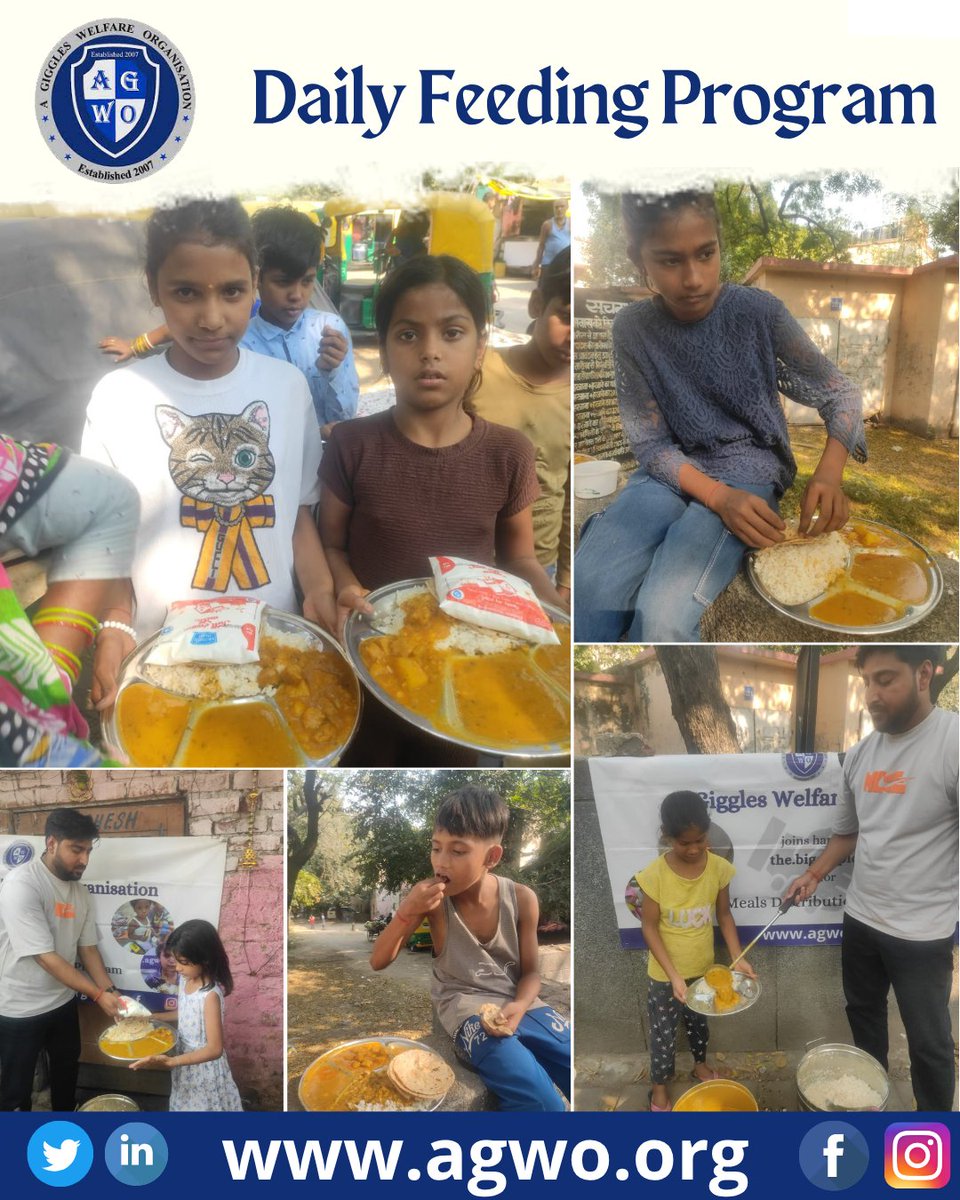 agwo_org's tweet image. At A Giggles Welfare Organisation (AGWO), every meal served is a step toward hope, dignity, and a brighter future. Through our Daily Feeding Program, we ensure that children and families in need receive nutritious food and the care they deserve. 🍛✨

#AGWO #DailyFeedingProgram