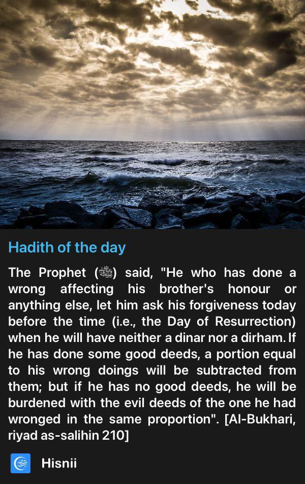 HADITH OF THE DAY