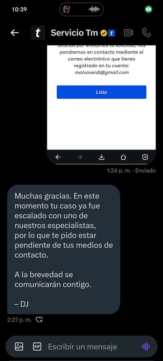VerdiMalva's tweet photo. @ServicioTM Ya te escribí y llene tu formulario y me dejaron en visto https://t.co/oL3cNC029x