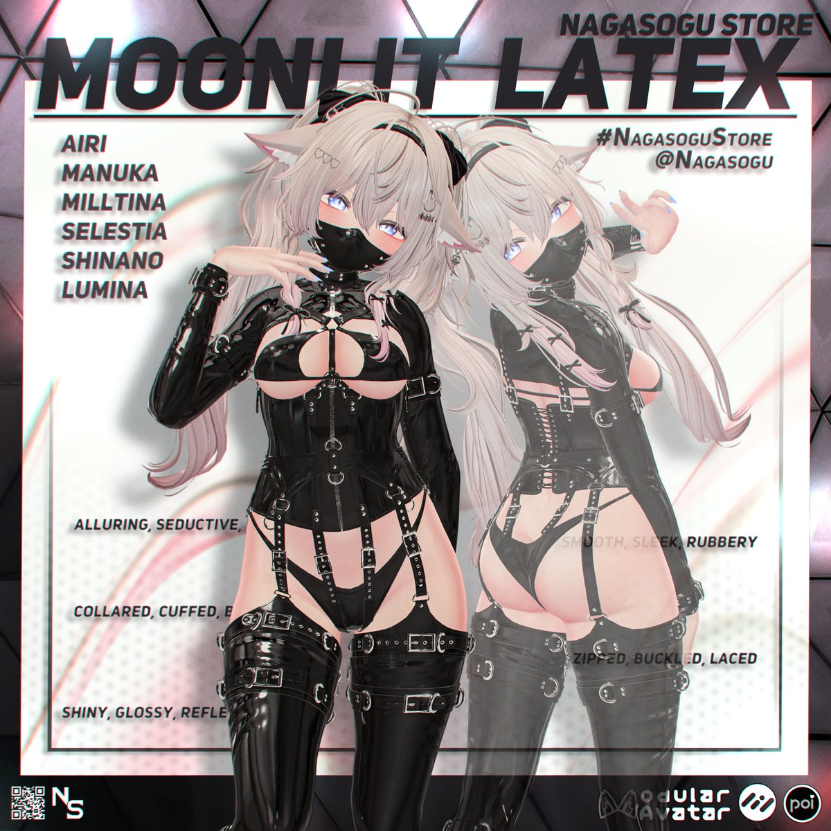 🎁GIVEAWAY!🎁
Get a chance to win the  Moonlit Latex「ムーンリット・ラテックス」

nagasogu.booth.pm/items/7586695

RT this post &amp; follow <a href="/Nagasogu/">Nagasogu</a> for a chance to win outfit for your avatar!
🎉+1 winner for every 100 likes on the BOOTH page!
BOOTH page!
⏰ Ends 10/29/25
Good luck!🍀