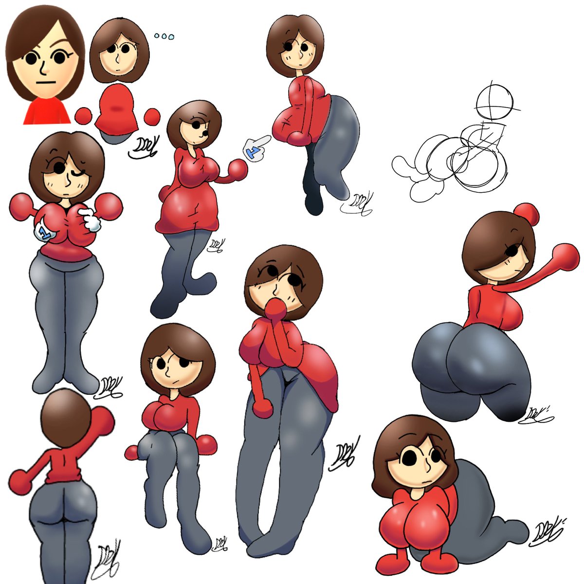 DorkishDraws's tweet photo. heres the full mii page so far. do i make MORE? (I don't mind) #mii #nintendo #miimaker https://t.co/w7GpAZKjqx