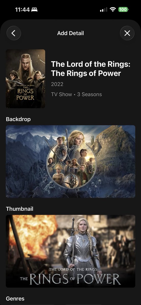 matthewcpaul's tweet image. Working through this rn while building a movie/show tracking + watchlist app.
Currently fetching these “poster”, “backdrop”, and “thumbnail” images for a title… and really wishing the thumbnail was always a cropped version of the poster + logo.