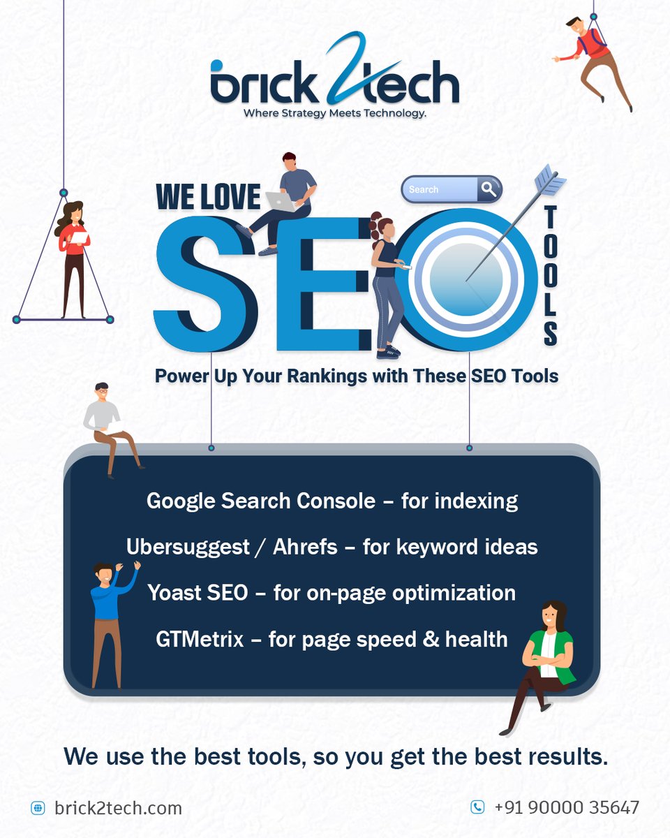 brick2tech's tweet photo. Want your website to rank higher on Google? π
At Brick2Tech, we use the most powerful SEO tools to optimize your website performance and visibility. π
π +91 90000 35647
π https://t.co/cZEinllCcf
#Brick2Tech #SEO #SearchEngineOptimization #DigitalMarketing #SEOAgency https://t.co/UKoeWKjpBk