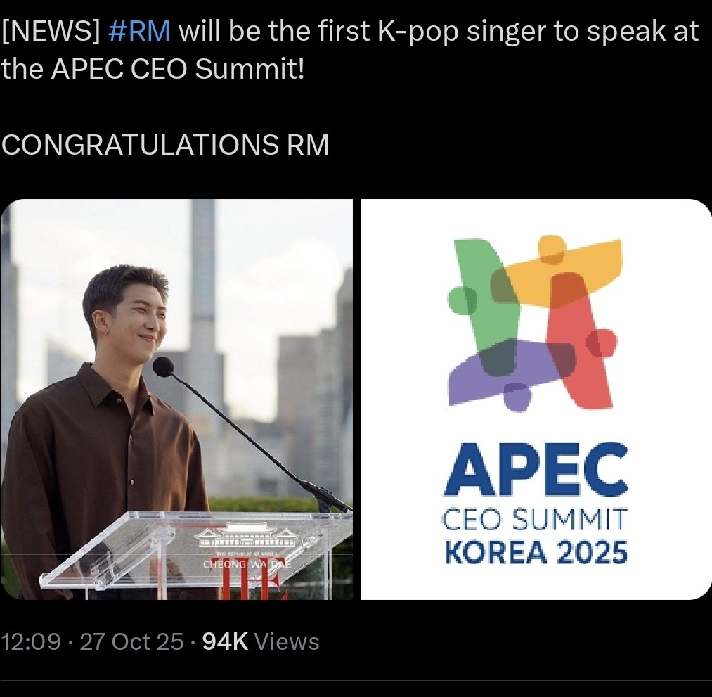 tinym1ntana's tweet photo. So proud
#CongratulationRM
#RMxAPEC https://t.co/ws1NU7Oqwu