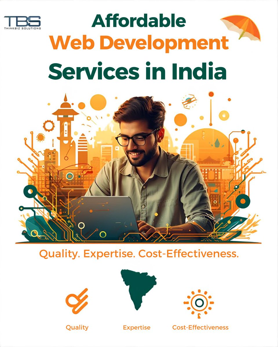 thinkbizsoluti1's tweet image. Boost your presence with affordable web development in India! 🚀 At ThinkBiz Solutions we craft sleek, high-performance websites for businesses of all sizes at budget-friendly rates. Ready to elevate your brand? 🌐 #WebDevelopment #AffordableWebsite #IndiaBusiness #DigitalGrowth