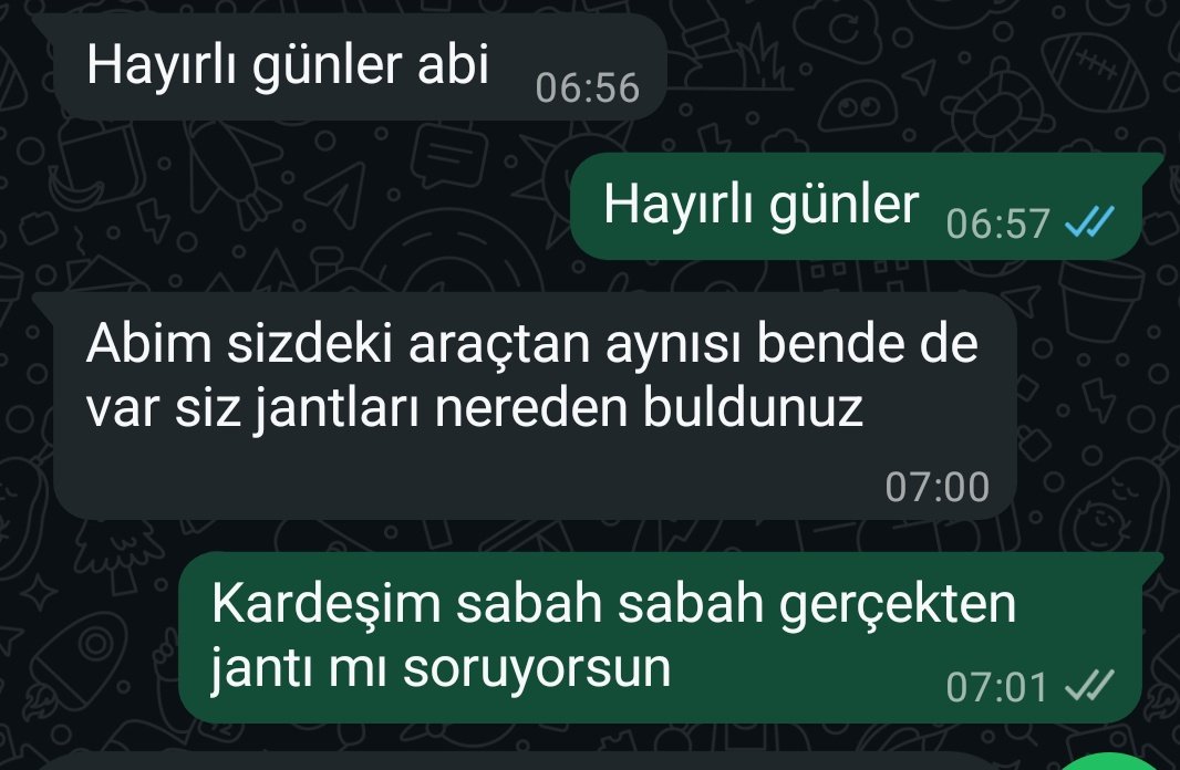 sen ondan günaydın mesajı beklersin ;