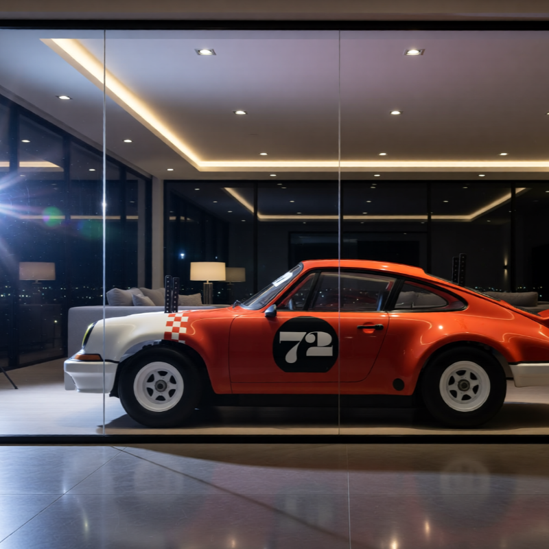 jason9394's tweet photo. Chillin’ at home with the dream machine in the living room. 🛋️🏎️✨#LuxuryGarage #Porsche #CarLife #StyleAndSpeed #ModernLiving #AI #RC #Tamiya #TT02 https://t.co/1L9SG3Aa79
