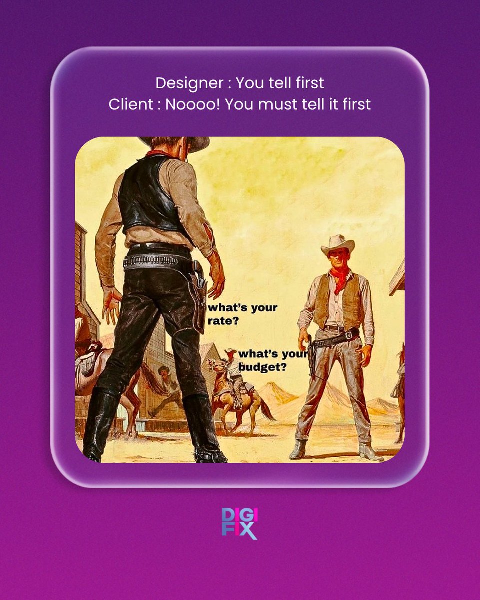 digifixaus's tweet image. Fun fact : The person who says the first number always loses. 😂

#DesignMeme #ClientRequests #DesignerLife #GraphicDesign #GraphicDesignHumor #CreativeStruggles #FreelanceLife #ClientExpectations #DesignCommunity #Digifix #MemeLife