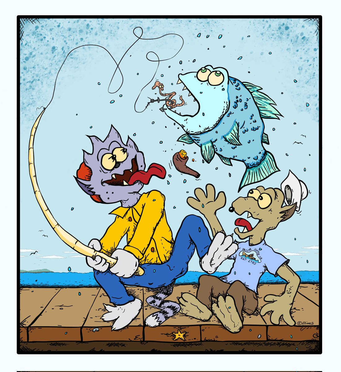 fredtines's tweet image. Buddies fishing

#Inktober2025 #ComicArt #comics #digitalart