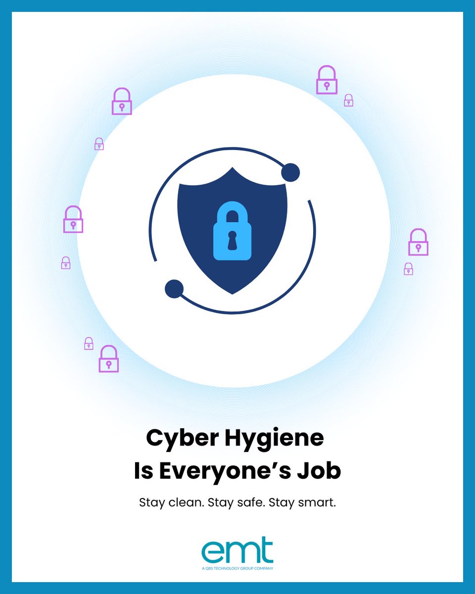 EMTMEA's tweet image. 🧼 Good hygiene isn’t just physical — it’s digital too.

Lock screens. Avoid suspicious links. Use MFA.
Together, we keep our workplace secure. 💪

#CyberAwareness #CyberHygiene #TeamSecurity #emtdisti #emtCyberMindful @EMTMEA
