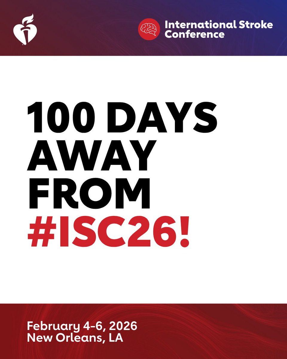 AHAScience's tweet image. 100 days go by faster than you think! Don’t wait to save your spot for #ISC26.  

ISC26 Chairs: @LaurenHSansing @bijoymenon