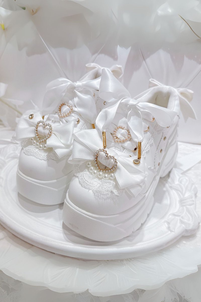 厚底で盛れる✨️
ハート✖リボンシューズ🎀