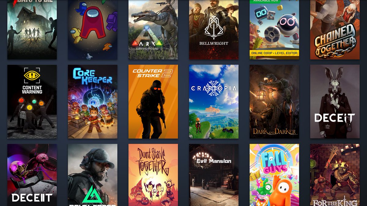 zzqtn's tweet photo. 持ってるSteamマルチゲーム一覧📝
ライブラリにあるだけでまだやったことないやつもあるけど、いっしょにいっぱい遊ぼう～😽🎶 https://t.co/wUtdwN4ATy