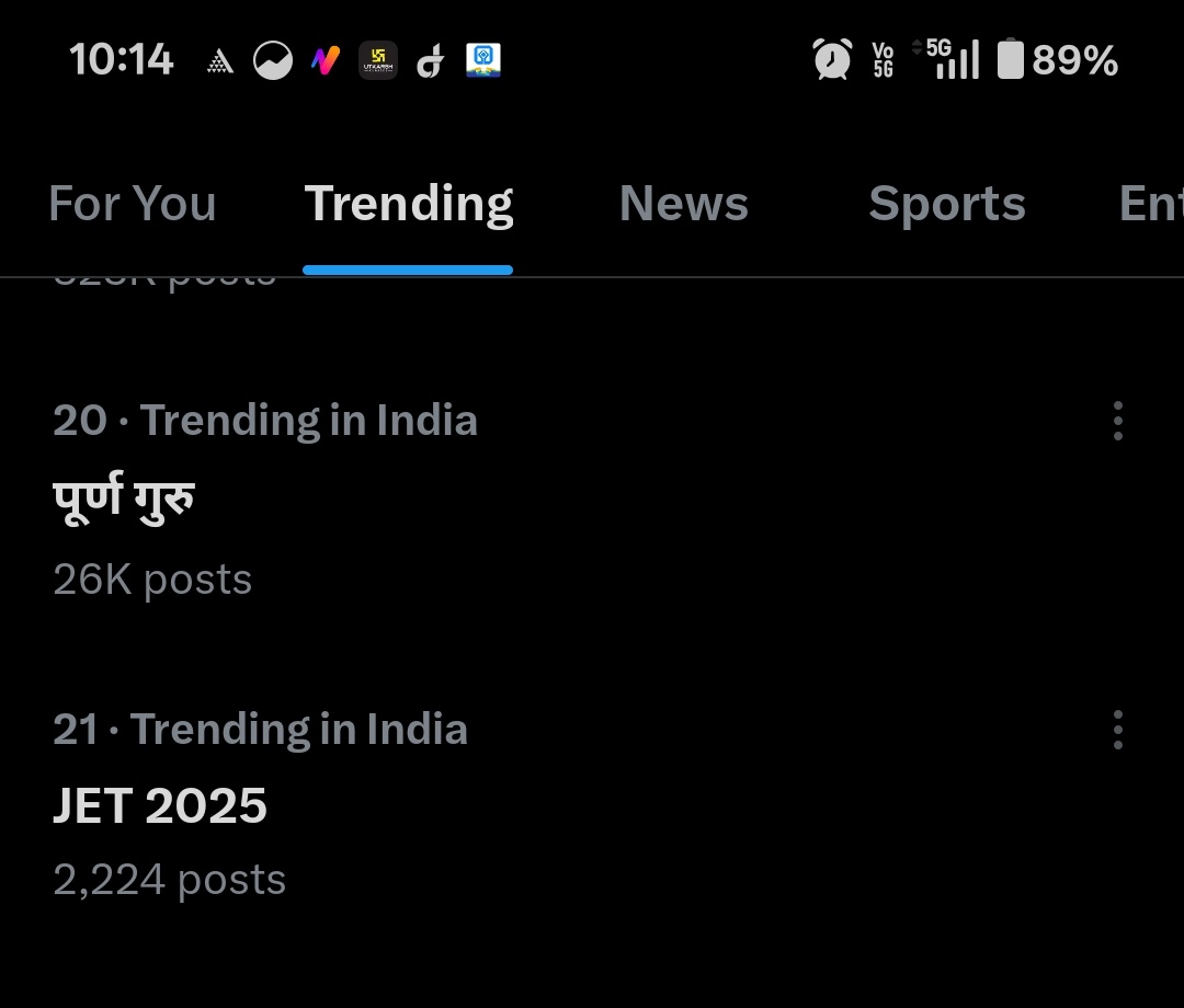 ऑल इंडिया में हमारे तीन-तीन ट्विट ट्रेंड में चल रहे।
भारतीय कृषि छात्र यूनियन के नेतृत्व में आज ट्विटर ट्रेंड।
सभी कृषि छात्रों का धन्यवाद।
JET 2025 काउंसलिंग लंबित चल रही है।कृषि शिक्षा जैसे महत्वपूर्ण क्षेत्र में कृषि छात्र के साथ अन्याय बंद करो।
<a href="/BksuRamesh/">रमेश चौधरी छात्रसंघ अध्यक्ष</a> <a href="/Bksuindia/">भारतीय कृषि छात्र यूनियन (BKSU)</a>