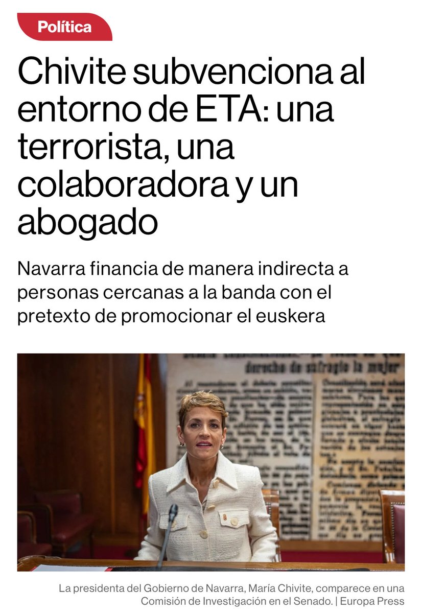 Cada oveja con su pareja. Ellos la hicieron presidenta, ellos le hicieron presidente y mantienen a Sánchez, ellos mandan con el apoyo de los socialistas en Pamplona… Lo dicho, cada uno con los suyos. theobjective.com/espana/politic…