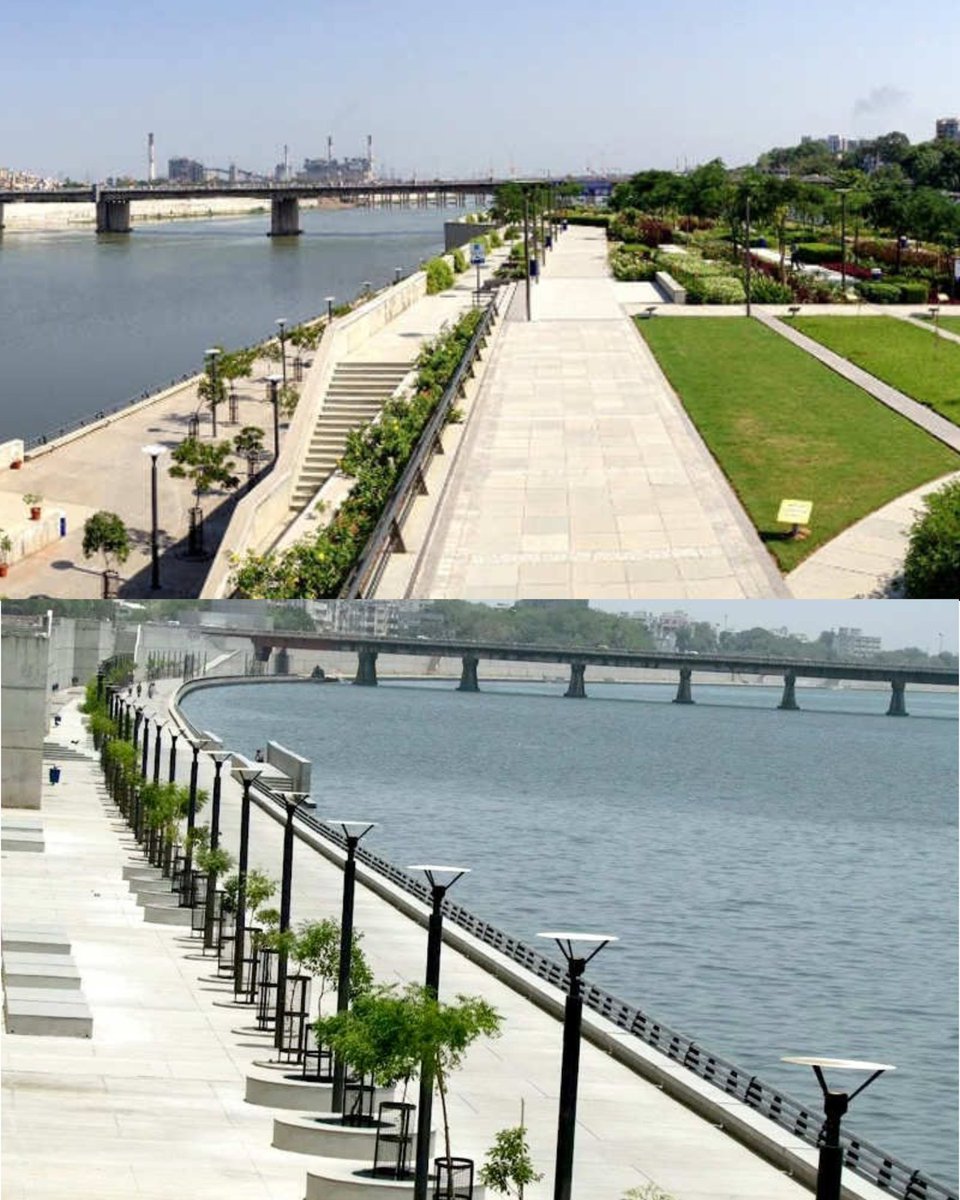 IndexofGujarat's tweet image. Sabarmati river, Ahmedabad

Before
Independence                      Today