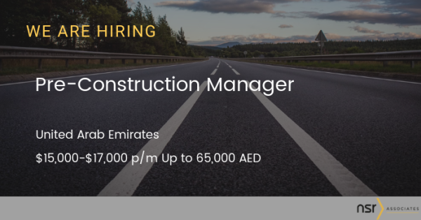 📍 Dubai 
Sector: Main Contracting - Building's 
Pre-Construction Manager 

Head office based you will be an integral part of the leadership team 🖱️to learn more on the bidding strategy 

#dubai #nsrassociates  paiger.link/1816068445