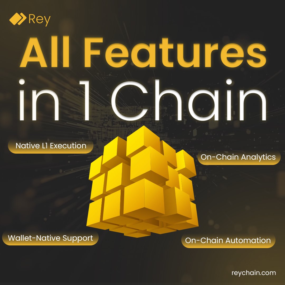 rey_chain's tweet photo. ReyChain brings everything you need under one roof - from native L1 execution to seamless on-chain automation, built-in analytics, and wallet-native support. Experience a blockchain thatโs not just powerful, but complete.๐
#ReyChain #Blockchain #SmartContracts #Web3 #Innovation https://t.co/yIGkhy4Ila