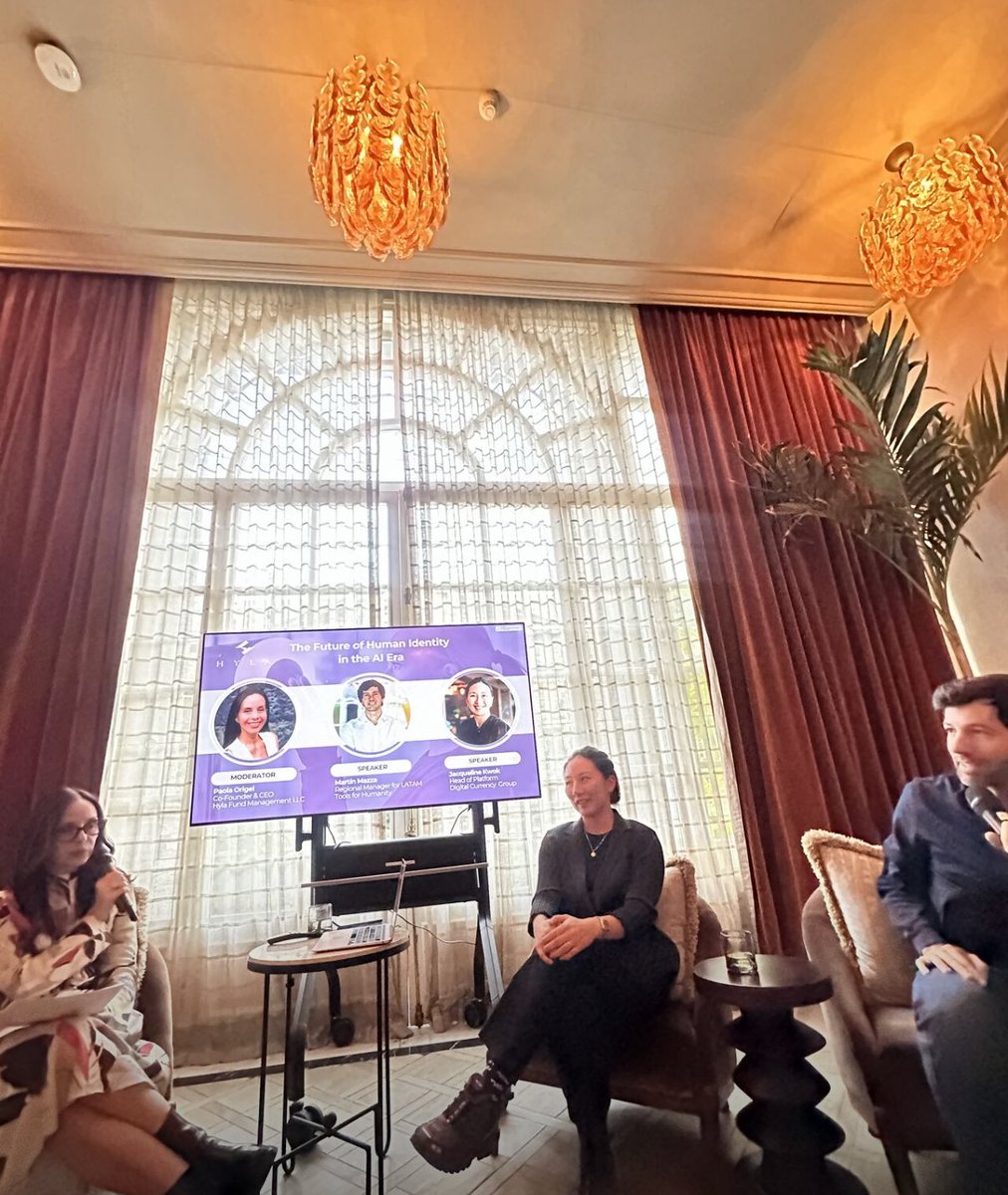 PaolaOrigel's tweet photo. Full house at @sohohouse CDMX for our @HylaFunds Tech Week panel, “The Future of Human Identity in the Age of AI.”
Grateful to our friends and partners at @worldnetwork and @DCGco for joining us and to everyone who made the evening such an inspiring exchange of ideas.
#TechWeekCDMX https://t.co/gmnM1IMSay