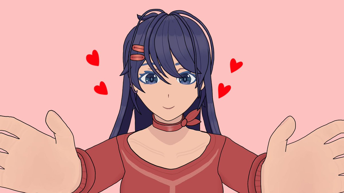 WalnutCaptain3's tweet photo. Holding Mita's Face, or Kind Mita holds you face? #MiSide #Mita https://t.co/TxG5kYP3L3