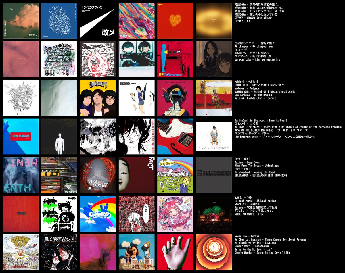 fuzz_caster's tweet image. 別に自分の好きなアルバム載っけてるだけなので悪しからず 
#私を構成する42枚