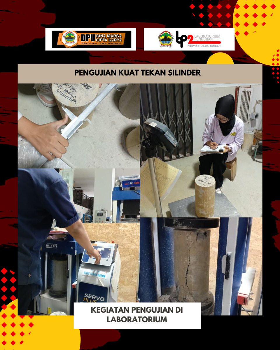 Bp2ProvJtg's tweet image. Pengujian Kuat Tekan Sillinder dengan metode SNI 1974-2011 

#NgopeniNglakoni #AhmadLuthfi #Pengujian
@dpubmckjateng
@humasjateng
@provjateng
@DPRDJateng