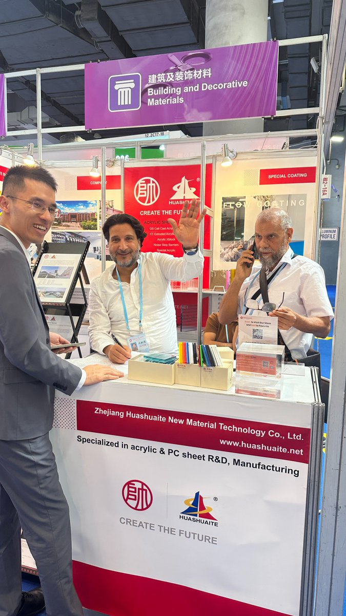 HUASHUAITE1998's tweet photo. Today is the last day of the second phase of the 138th #cantonfair2025 .

We HUASHUAITE(HASWEIT) Group are still here waiting for your visit to our 📍booth at 12.2 - D24!

Look forward to in-depth exchanges and discussions with you on #acrylics  products and complete solutions! https://t.co/nLNurz1Z2y