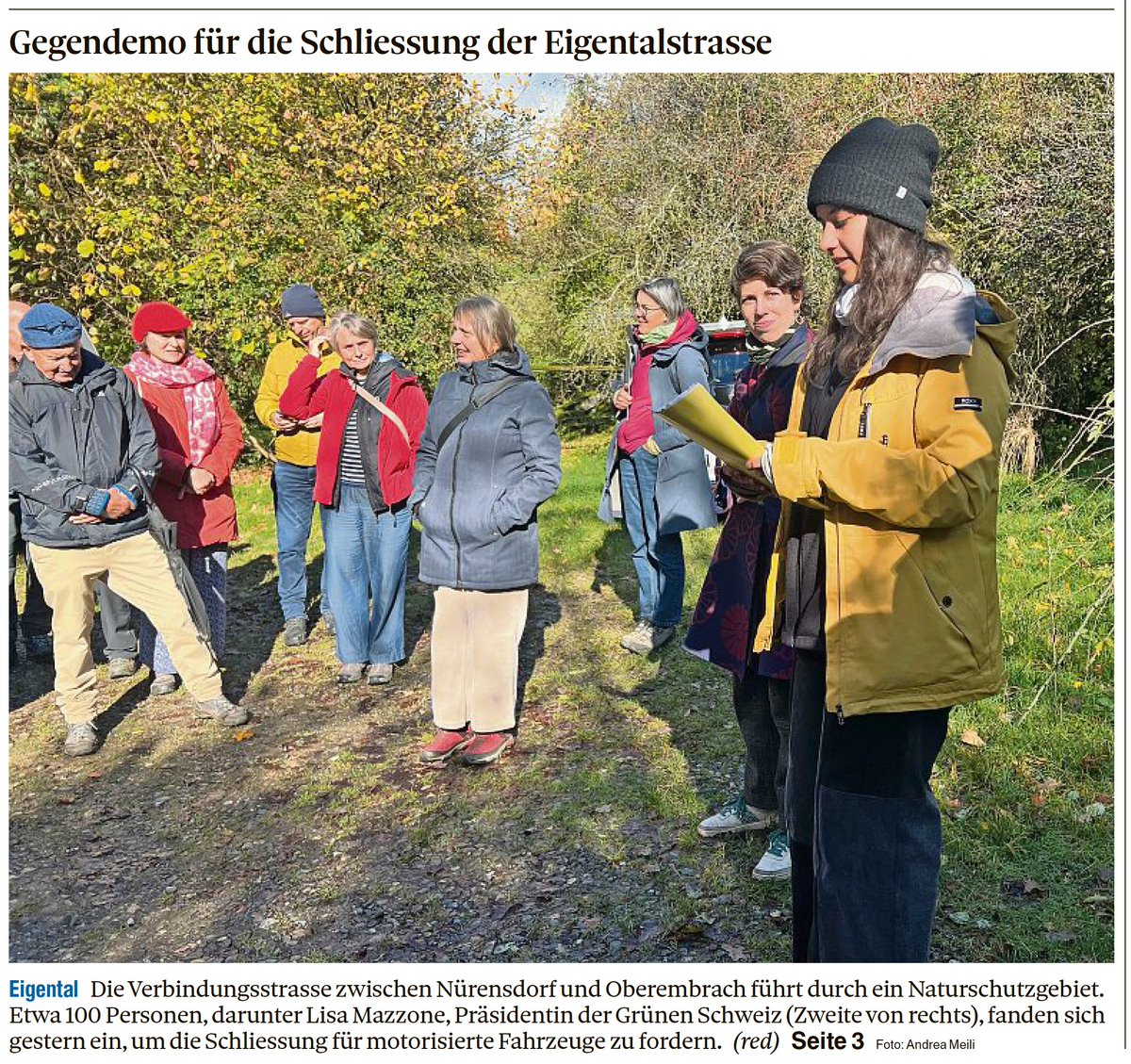 Heute im Zürcher Unterländer: Auch unser Eigental!