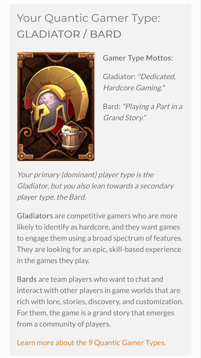ann_teasocial's tweet photo. Wassup GAMERS I wanna see YOUR gamer motivation profile.

Why do you play games? Challenge? Story? Social?

I really like this survey, it’s so insightful and interesting to read about what motivates us to play video games!!

The link is in the replies, QRT what you get! https://t.co/oVotIoaGoT