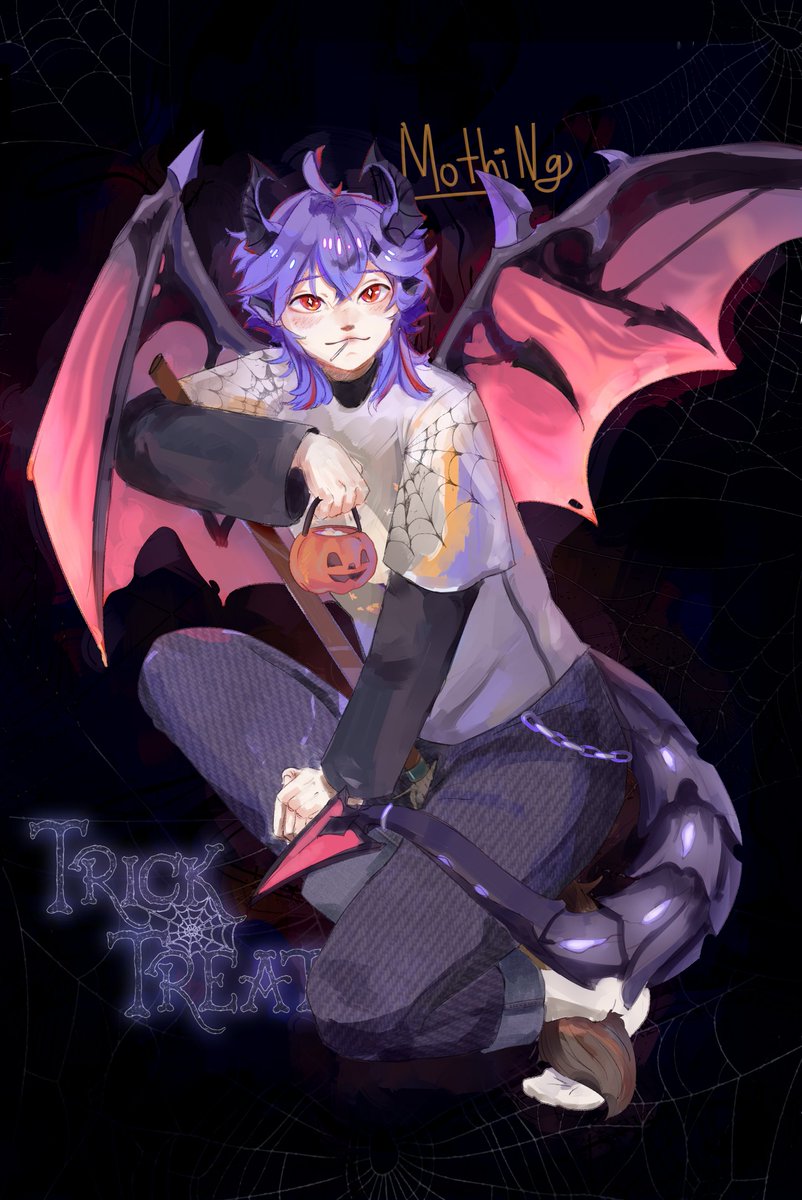 _mothing's tweet photo. 👻boo🎃
Scary dragon
Will we get candy rewards? 
#Durin #GenshinImpact #Halloween https://t.co/GwLa1e9mab