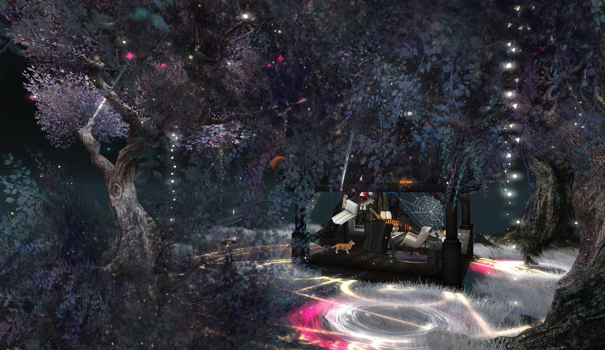 rnR34946650's tweet image. 昨夜はログインが遅くなっちゃってIMAGEのハロウィン公演はフルシム！😹毎回素敵な公演でおすすめ～✨️
しょんぼりしたけどハロウィンのお庭でお茶会しました
数日のハロウィン気分で撮影などいかがですか？
今年も開きそうで開かなさそなカフェです☕👻
#SecondLife
🚖WB
maps.secondlife.com/secondlife/Gre…