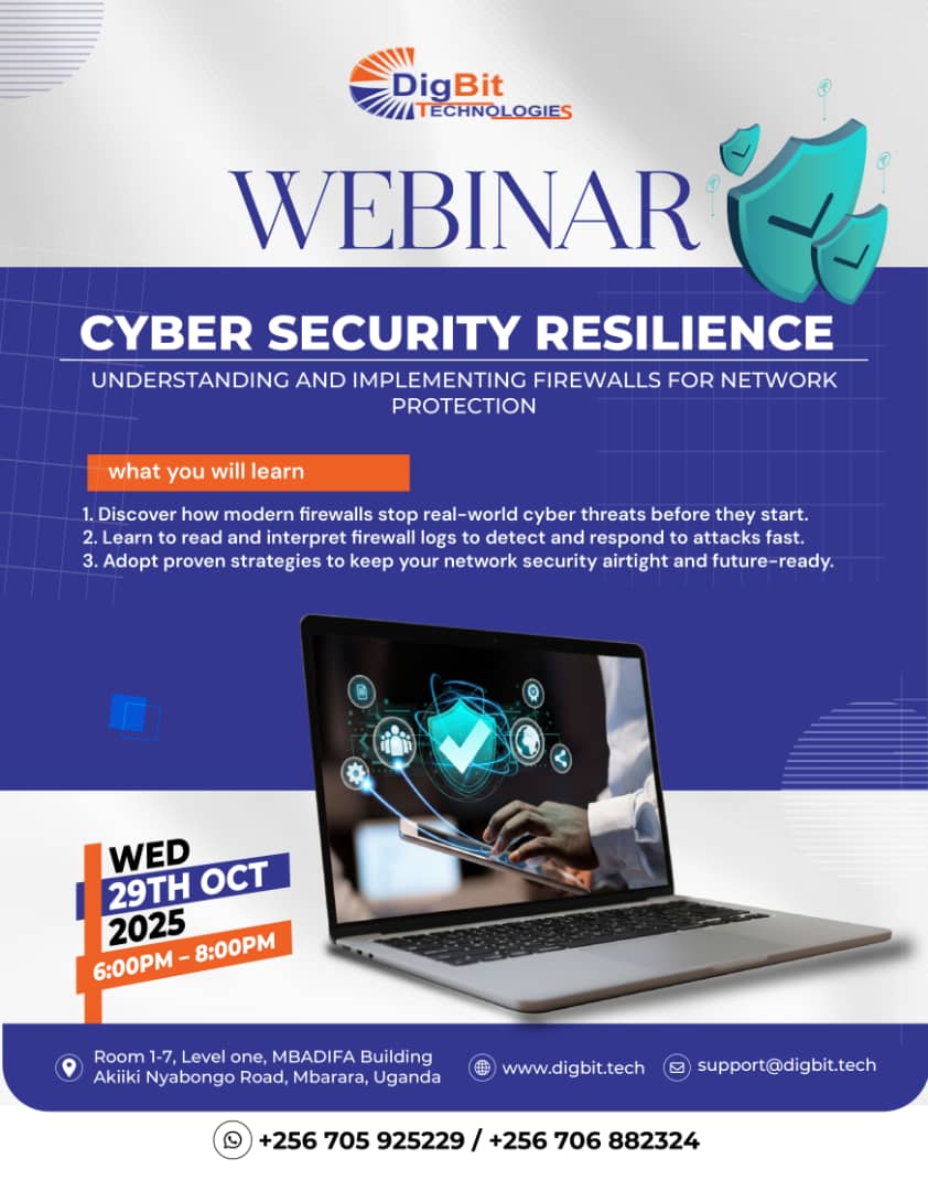 DigBitTech's tweet image. Secure your spot for the DigBit Technologies webinar: Cyber Security Resilience.

Wed, 29th Oct 2025 | 6:00 PM - 8:00 PM

Learn how to use modern firewalls to stop cyber threats and interpret logs to detect attacks

Join the session online here:
meet.google.com/mbi-naka-nxq

See you