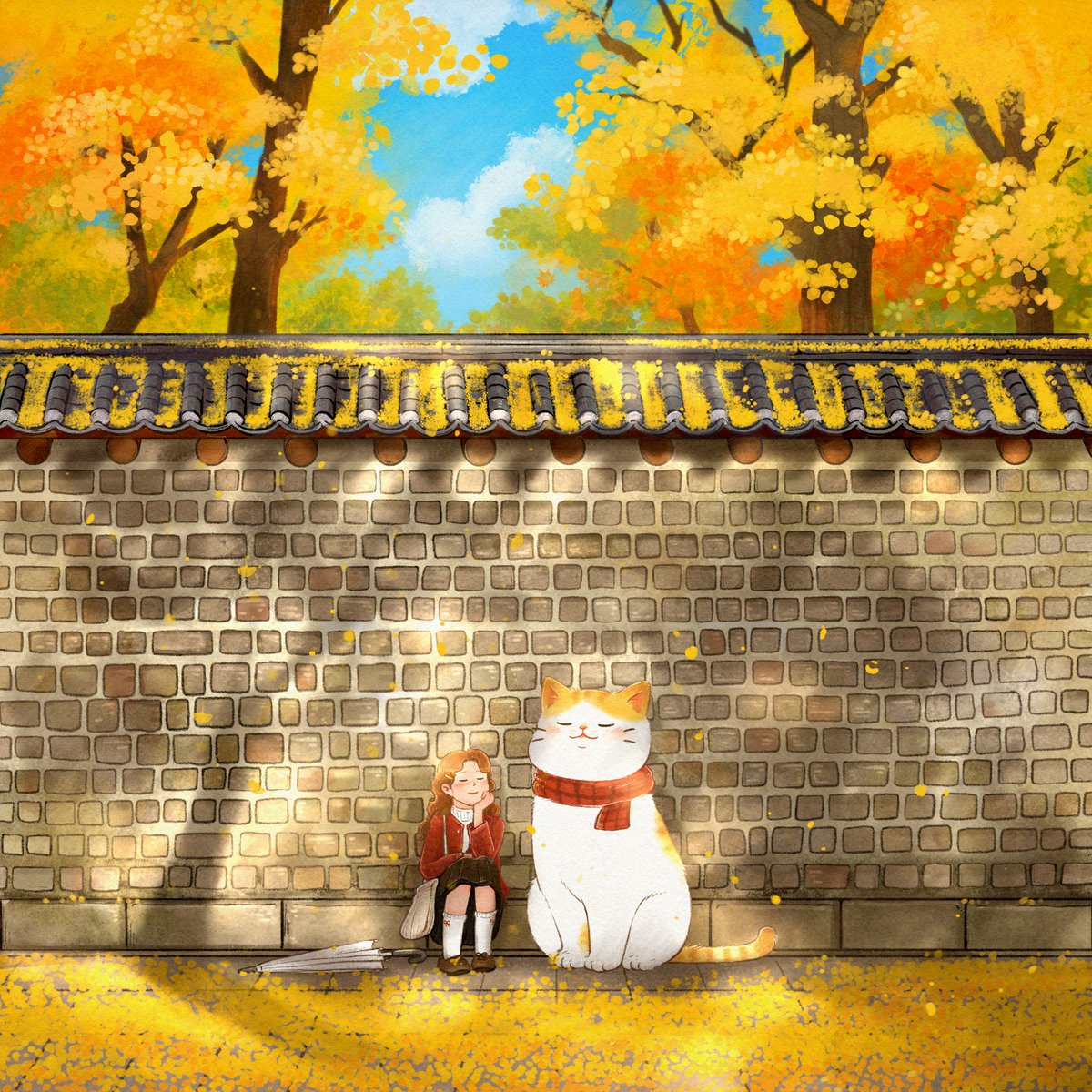 幸せな香り🥧🍂

#illustration #Illustrator #イラストレーター #イラスト #イラスト好きさんと繋がりたい #猫のいる暮らし #猫のいる暮らし #紅葉