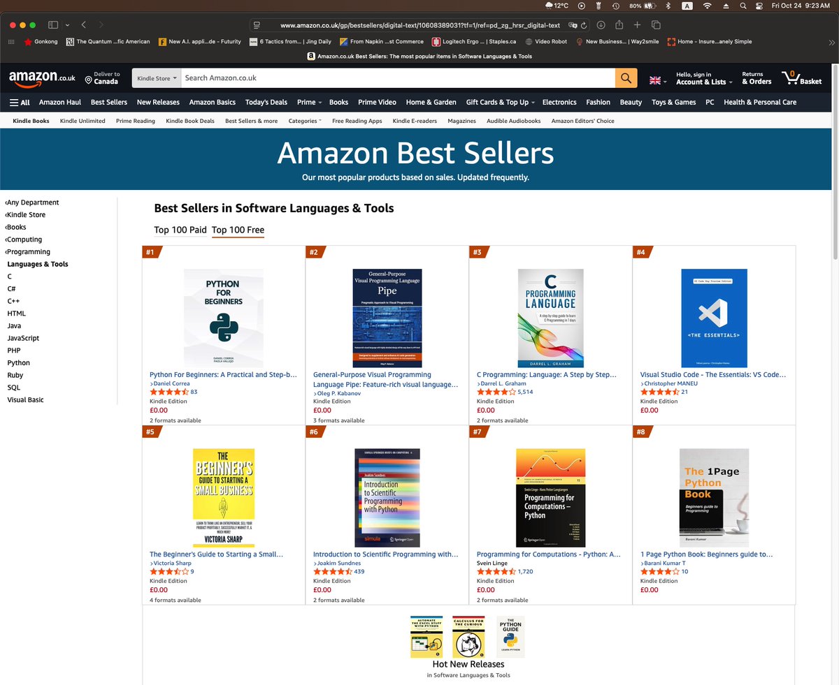 toplinesoftsys's tweet image. Oct. 24 update: The book reached top ranks in Amazon UK:
#2 - "Programming languages and tools"
#2 - "Software Development"
For details, visit: pipelang.com 
#visualprogramming #programminglanguage