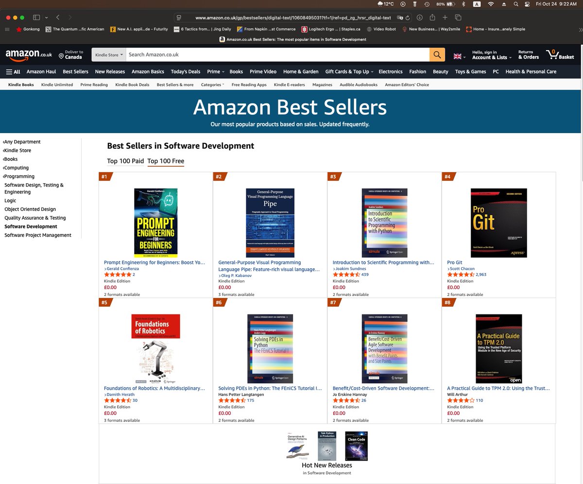 toplinesoftsys's tweet image. Oct. 24 update: The book reached top ranks in Amazon UK:
#2 - "Programming languages and tools"
#2 - "Software Development"
For details, visit: pipelang.com 
#visualprogramming #programminglanguage
