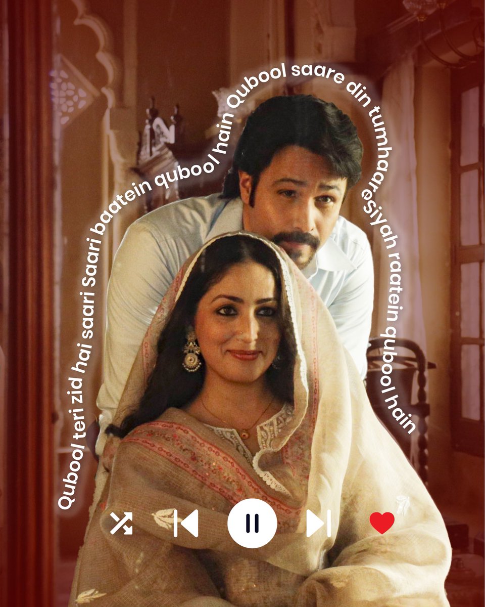 TimesMusicHub's tweet photo. From #Qubool to every sweet moment… it’s pure magic 🫶✨
Listen to #Qubool only on Times Music.
#Haq releasing in cinemas on 7th November 2025
Watch now: https://t.co/ROc6ma1fku
@yamigautam @emraanhashmi @vartikasinghh #DanishHusain @ChadhaSheeba @aseemjh @Suparn @JungleePictures
@vineetjaintimes #AmritaPandey #InsomniaMediaContent @VGDestinysChild #JuhiParekhMehta @bawejastudios #HarmanBaweja
#ReshuNath #JignaVora @VishalMMishra #KaushalKishore #ArmaanKhan @mamtakamtikar @ish2203arora @Kalpesh_Damani @shraddhaa9
#SandeepChowta #NinadKhanolkar #PrathamMehta #AshleyRebello