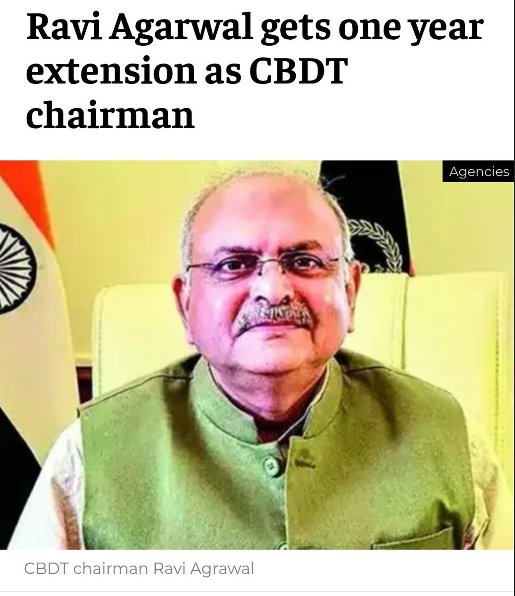 ca_sumitsharma's tweet photo. CBDT chairman Gets One Year Extension of His Tenure by Violating standard Recruitment Rules

Reason for his Tenure Extension is still Undisclosed.

What he has done in his tenure is

1. Late Release of ITR Utility 
2. Defending Non Functioning Portal 
3. Non-extension of ITR Due Date even though Portal was dead
4. Violating The Provision of Income Tax Act by Not Extending TAR Due Date
5. Slam By High Court for not Extending TAR Due Date
6. Contempt of Gujarat High Court by Not Extending ITR Due Date (Audit Case)