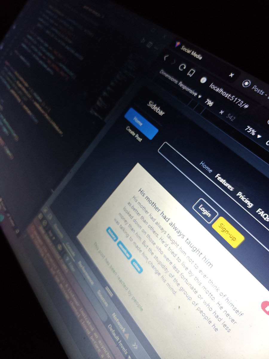 Soumyadeep58881's tweet image. React Day 62⚛️
Used fetch() to add posts → got response with ID 🔗
Dynamic updates, no reloads. ⚡
Optimized Provider for smooth Home ↔ CreatePost flow.
Tiny changes. Huge difference.
Consistency > talent. 🚀
#ReactJS #WebDev #100DaysOfCode #Frontend  #BuildInPublic #Tech