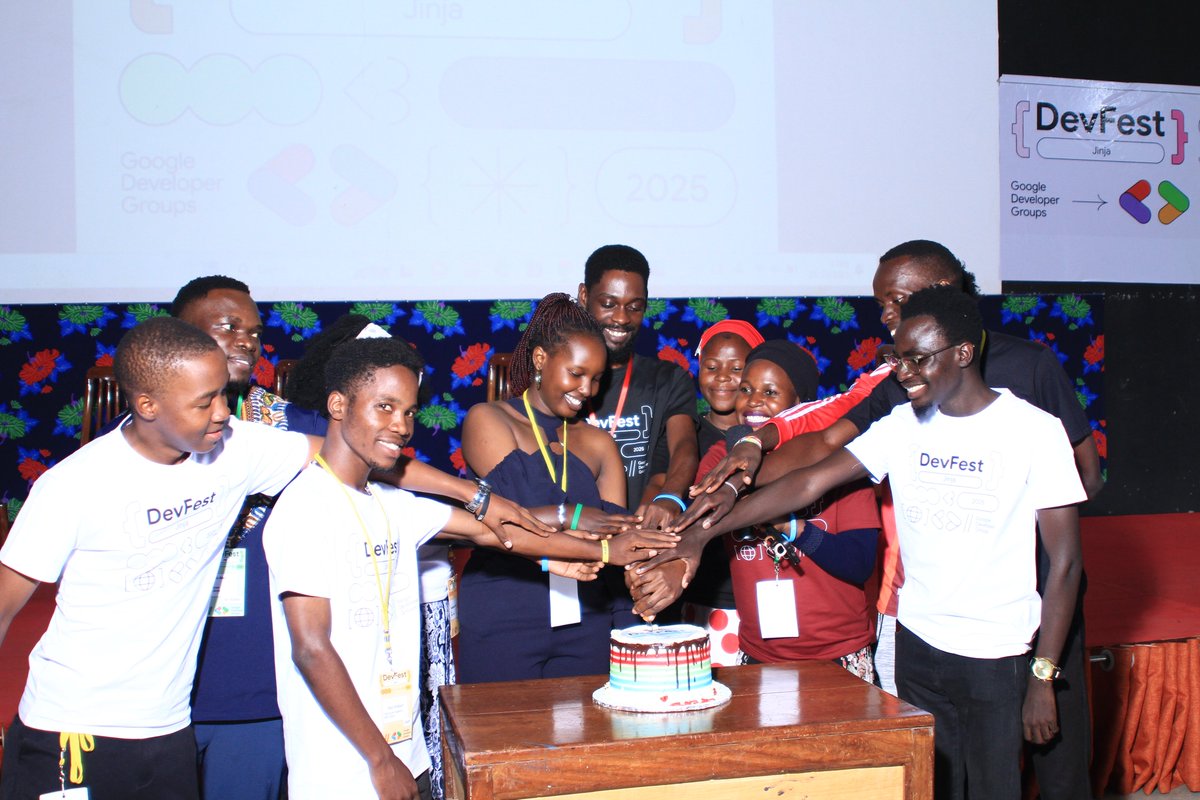 GDGJinja's tweet image. What’s a celebration without cake? 🎂✨
We wrapped up #devFestJinja2025 with smiles, cheers, and a sweet reminder of how far our community has come. 💛
🚀
#GDGJinja #DevFestJinja #GoogleDevelopers #CommunityVibes