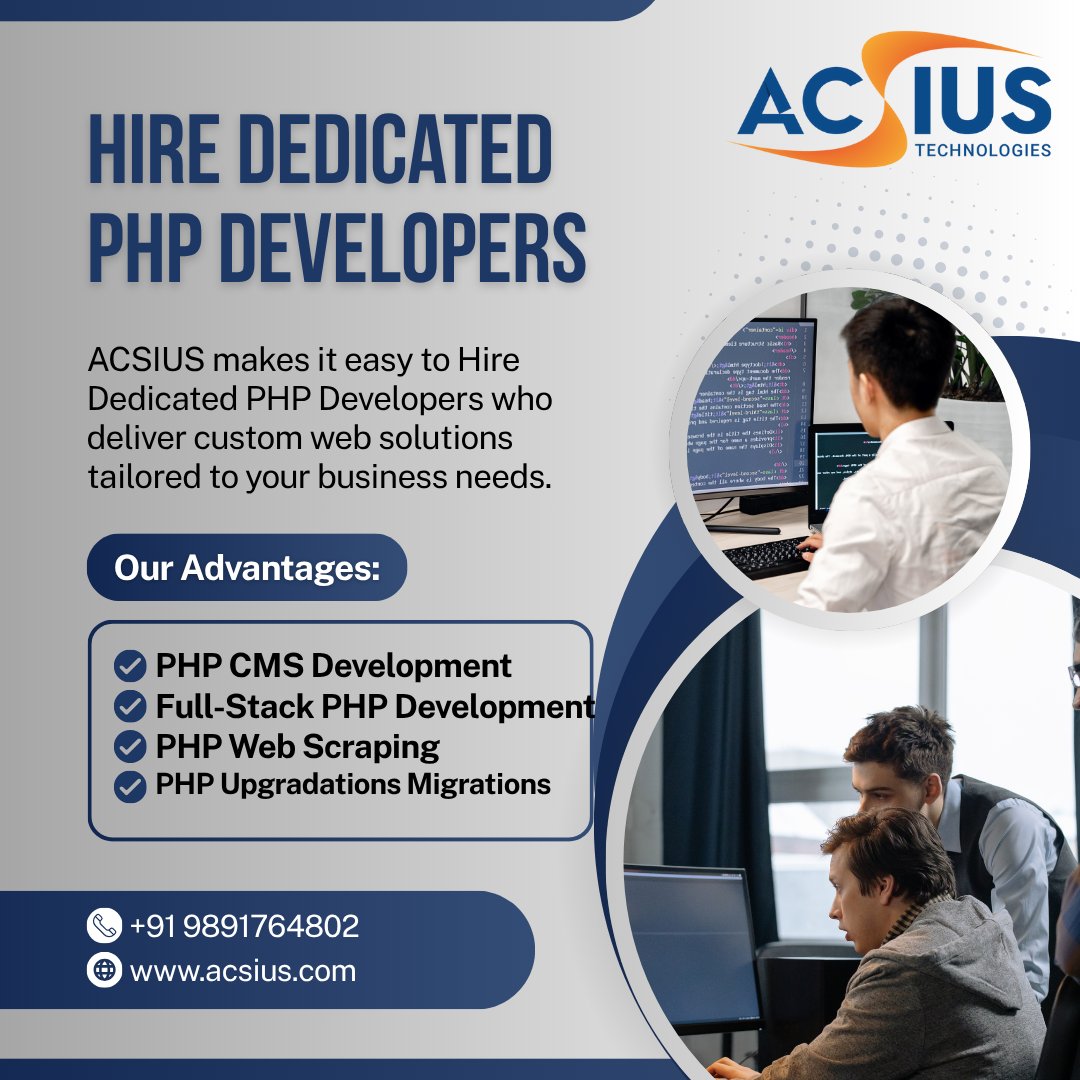 acsius's tweet image. ๐ ๐
๐๐ฌ๐ญ๐ข๐ฏ๐ ๐๐๐๐๐ซ ๐๐ฒ ๐๐๐๐๐๐! ๐
Hire Dedicated PHP Developers for dynamic, secure, and high-performing web solutions! ๐ปโจ
New Delhi-110092, India
Visit Now:- tinyurl.com/5az8z9vx
#ACSIUS #HireDedicatedPHPDevelopers #PHPDevelopment #WebDevelopment