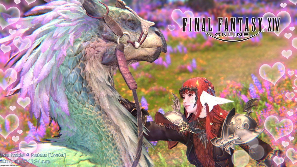 Coming out of hibernation to share my FFXIV gpose for the crossover event with MH Wilds! It's so much fun that two of my favorite games of 2025 came together for a collab. 🔥 My seikret and I are going to see all of Eorzea together! 💕

 #FFXIVxMHWilds #FFXIVSweepstakes