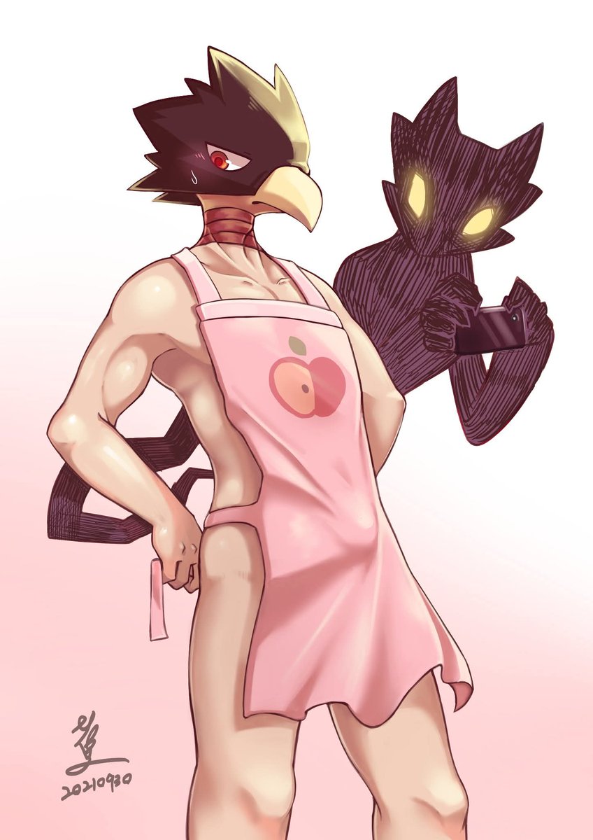 【Reupload】
#常闇踏陰 #Fumikage #Tokoyami
🍎 Apron 🍎
