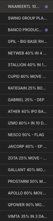 chartians's tweet image. Life changing tip if you’re a momentum trader trying to train your eyes to find better setups. 

Run a simple scanner of stocks up by 4.5%+ in a day. Go through them and find a trade-able setup based on your rules. 

Take a screenshot and mark as if you traded it. 

Do this for 3…