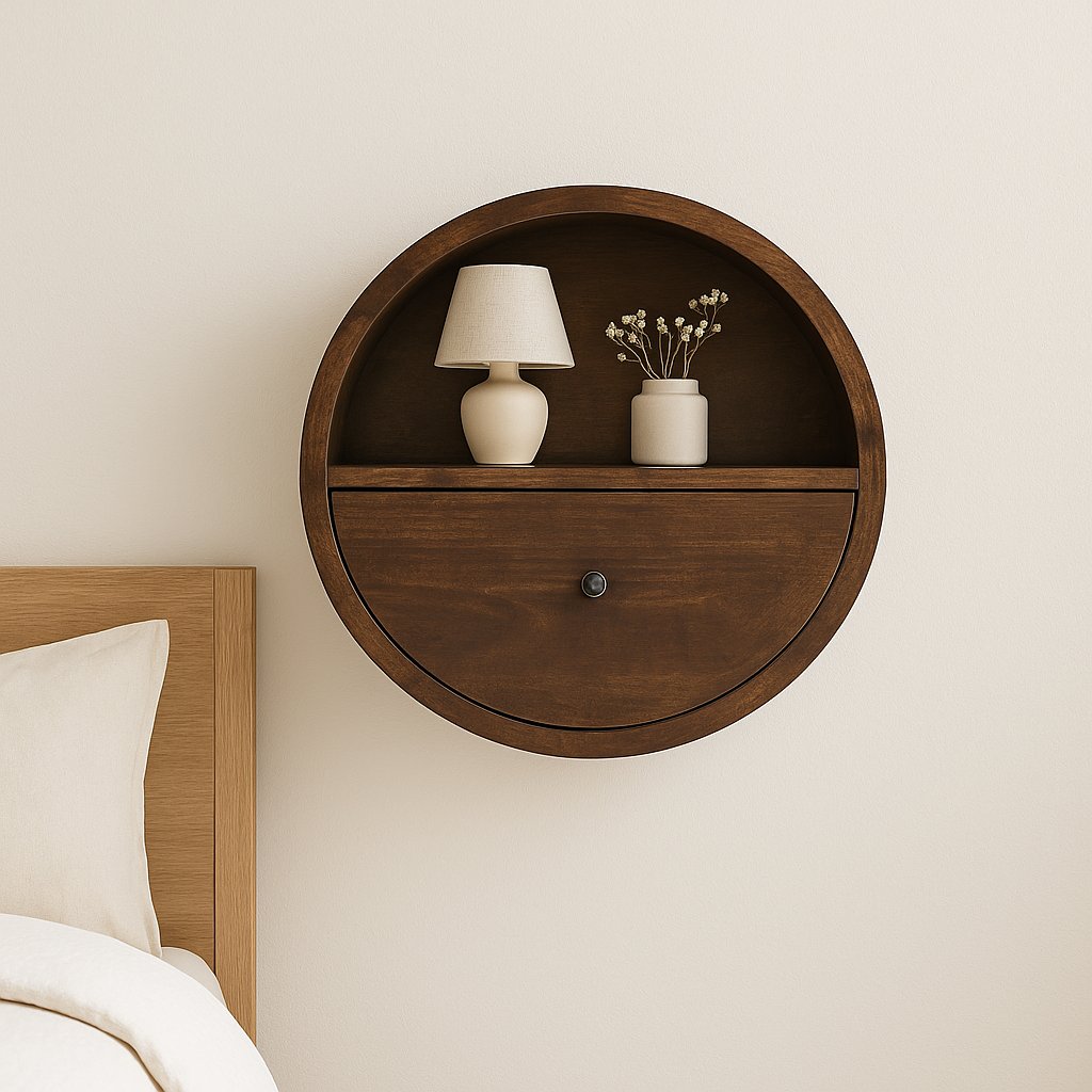 ArtisanDropship's tweet image. Where form meets function 🌙
Handcrafted from solid mango wood, the Floating Circle Bedside blends modern design with timeless charm. Perfect balance of storage and style.
#ArtisanFurniture #SolidWood #DesignElegance