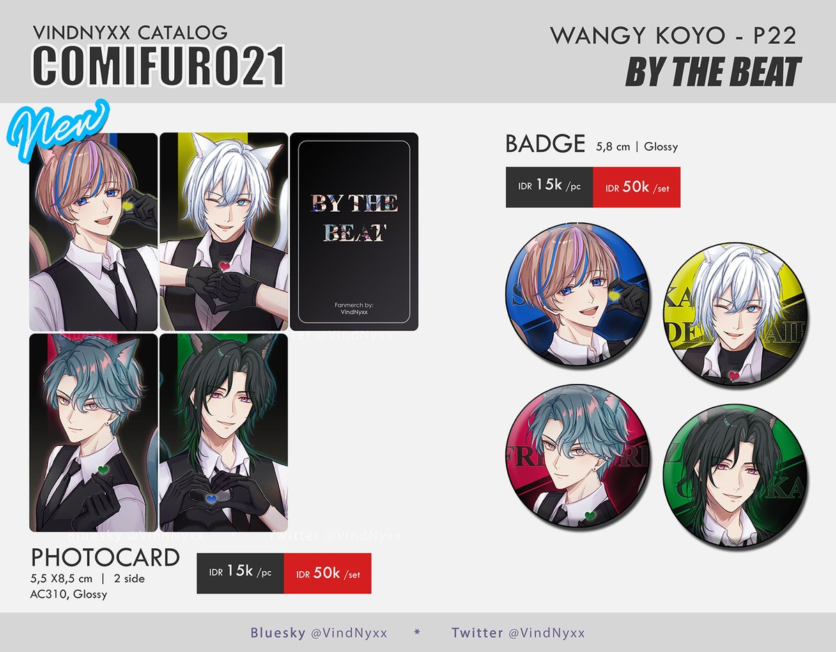 VindNyxx's tweet photo. [❤&amp; 🔁 are appreciated]  

@Hikanee__  &amp; Vind #Comifuro21 PO is open

📅Pick-Up: 27 Okto - 8 Nov
📦Mail: 27 Okto - 17 Nov
🛒 PO Form [comment]

Circle: @wangykoyo -P22 (Day1 ONLY) 
✨ Fandom: Nijisanji, Hoyoverse, PathToNowhere, Yugi-Oh &amp; many more~

[1/3]
#cf21catalogue #cf21 https://t.co/U8wqSzBrgq