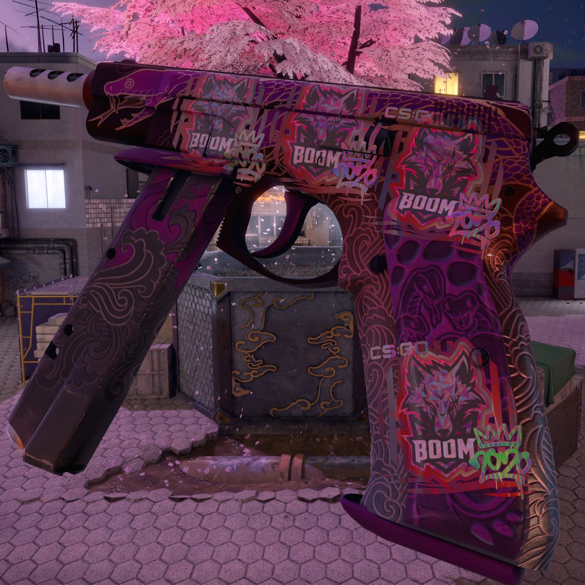 Aaron_CS2's tweet image. Thanks to @EyeCs2 for 🥳 gift weeks ago 🙏🏻 made a lil craft for it snakes vs wolves 🐺🐍