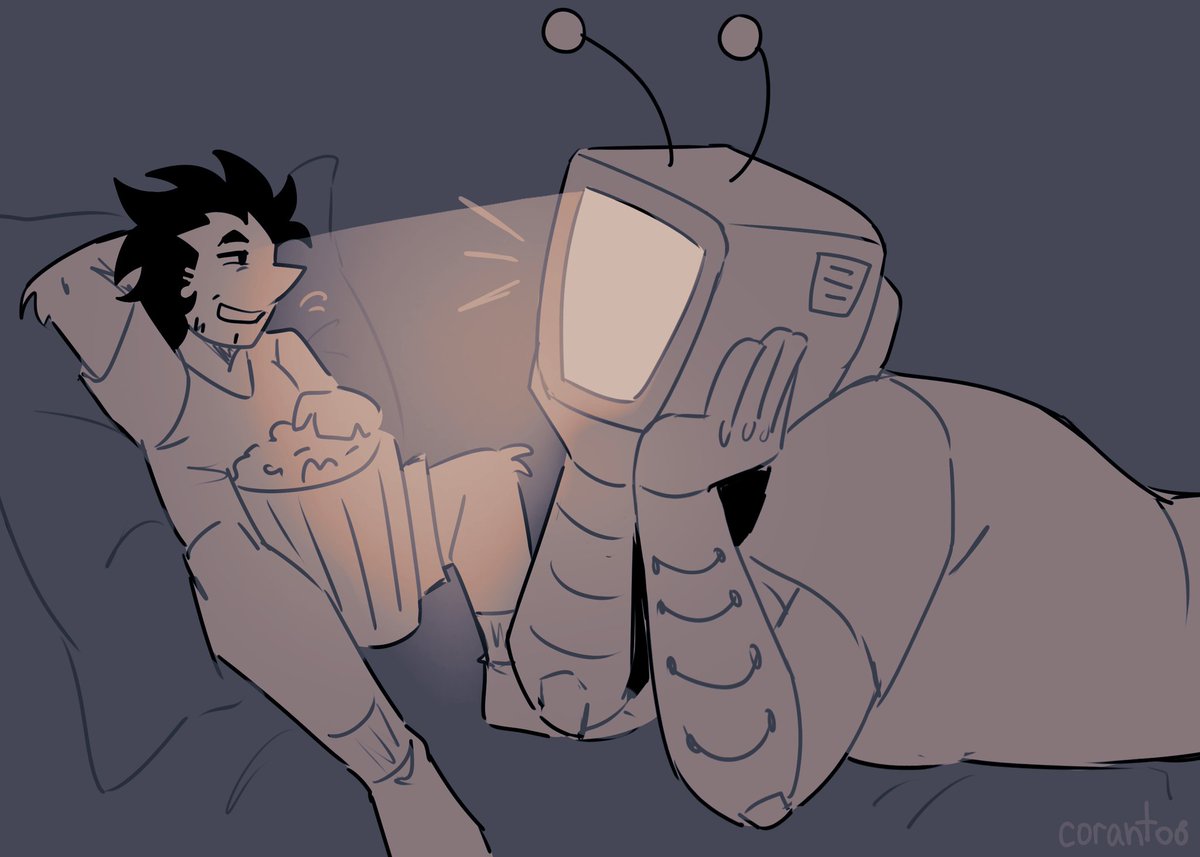 coranto_'s tweet photo. #spamtennatober 19 - movie night

#spamtenna https://t.co/JM7oaNarqY