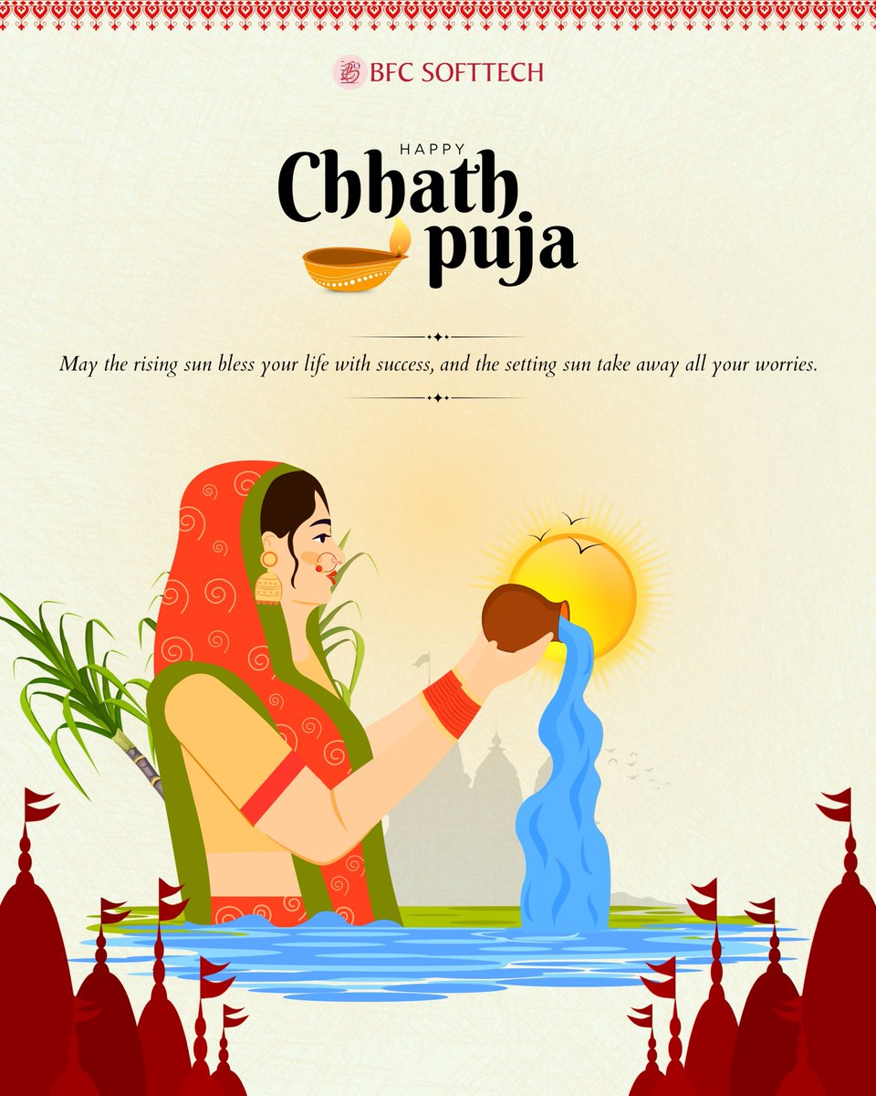 BfcSofttech's tweet photo. ✨ May the rising sun bless your life with success, and the setting sun take away all your worries.
Wishing everyone peace, prosperity, and endless positivity this Chhath Puja. 🌞🙏

📞+91-522-3514141
🌐https://t.co/MWbBc9rwqx

#chhathpuja #chhathpuja2025 #bfcsofttech #blessings https://t.co/9QaRzG5nLz
